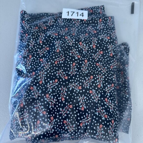 Loft Midi Dress Shift Floral Black Tiered Boho Medium Petite - Picture 6 of 9